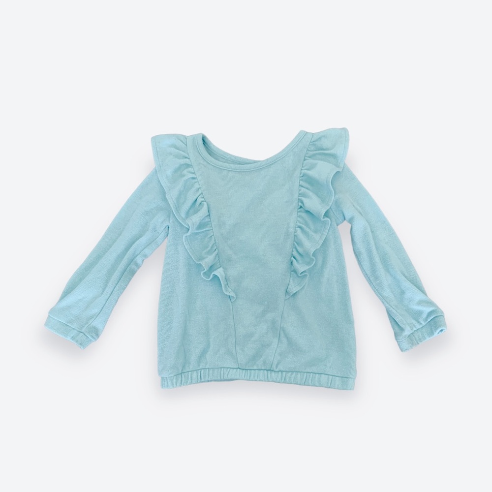 Cat & Jack Toddler Girls Knit Ruffle Top 2T